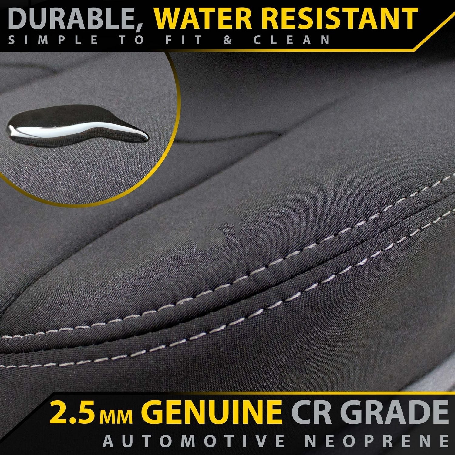 Razorback 4x4 - Toyota Landcruiser 100/105 Series - Standard - GP4 Neoprene Rear Seat Covers - 100% Bench (Made to Order) - Image 3